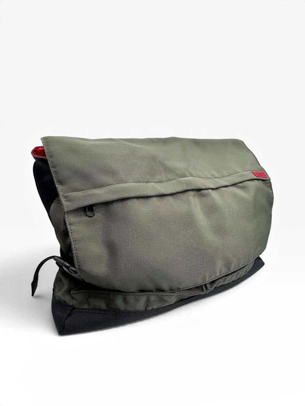 HUGO BOSS Olive Green Nylon Crossbody Laptop Messenger Bag